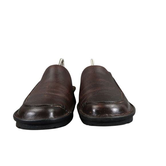 Clarks Shoes Womens 7 Casual Clogs Slip On Leather Brown Retro Classic Comfort - Picture 3 of 13